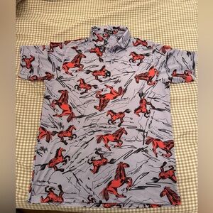 Bad Birdie Horse Print Polo